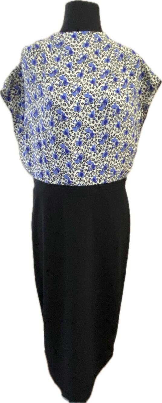 Express draped mock neck midi dress - Black / Size Large